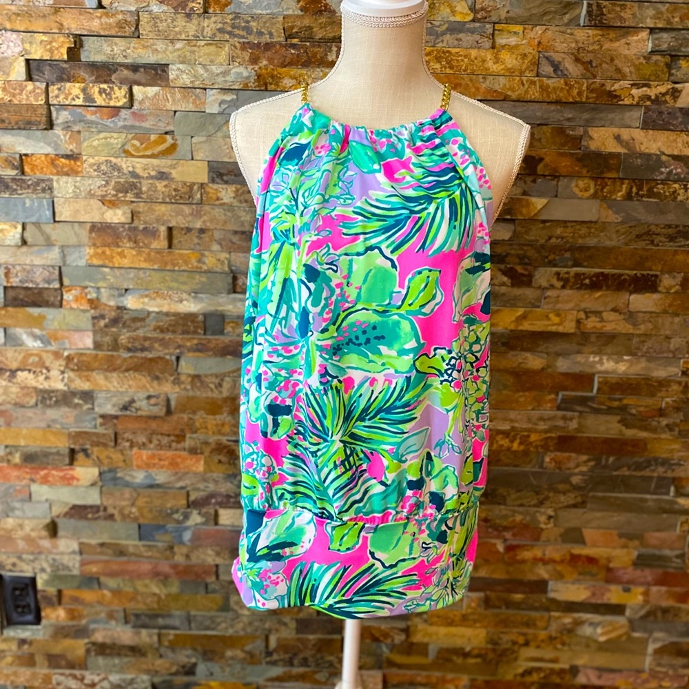 ⭐️LILLY PULITZER⭐️ SLEEVELESS GOLD CHAIN STRAP